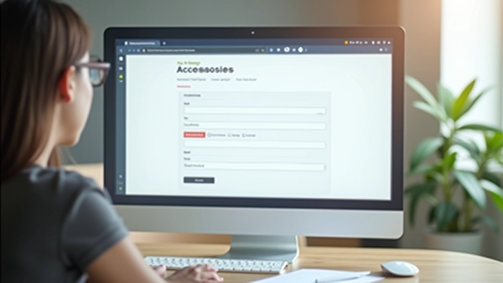 Close-up of screen showing accessible form design with keyboard focus indicators